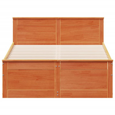 ClassicLiving Bed Frame Without Mattress With Headboard Solid Wood Pine