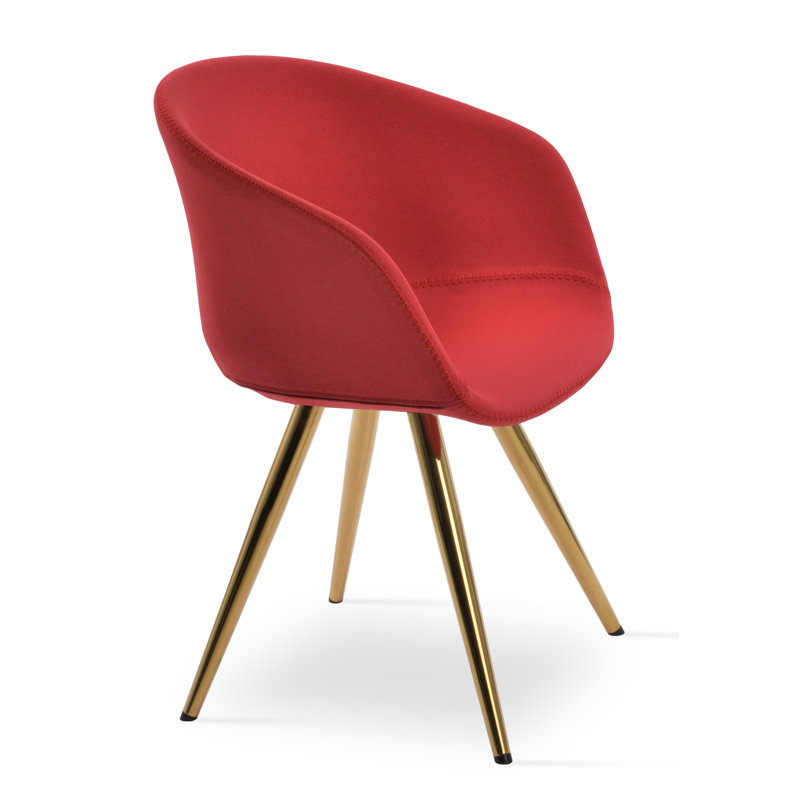 Fauteuil Tribeca Star, Similicuir gris, Or