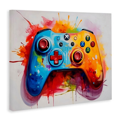 Colorful Video Game Controller Canvas, design by Creative Studio