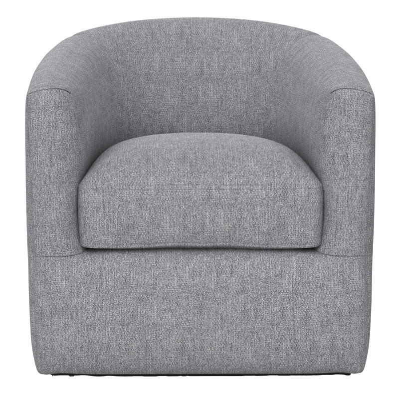 Swivel Accent Chair with 360-Degree Swivel, Gray Polyester