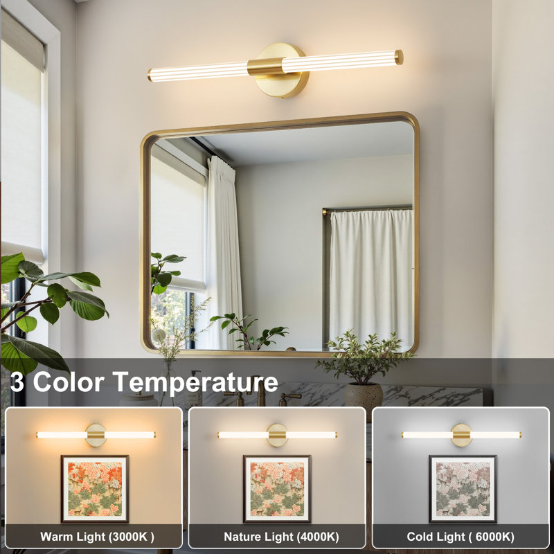 Iron LED Flush Mounted Sconce, Gold