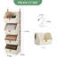 Organisateur de garde-robe suspendu à 4 niveaux, rangement en tissu pliable, pour chambre à coucher, beige, paquet de 2-814975495