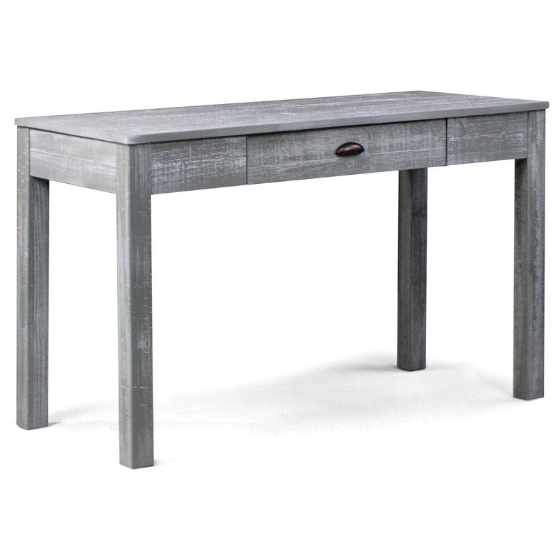 Bureau en bois massif Montauk, Gris