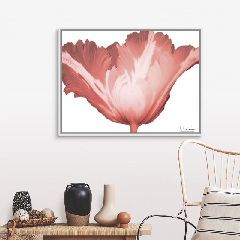 "Coral Blossom 1" par Albert Koetsier, reproduction d’art sur toile, H 32 po x l 42 po x P 1,75 po, Toile blanche encadrée