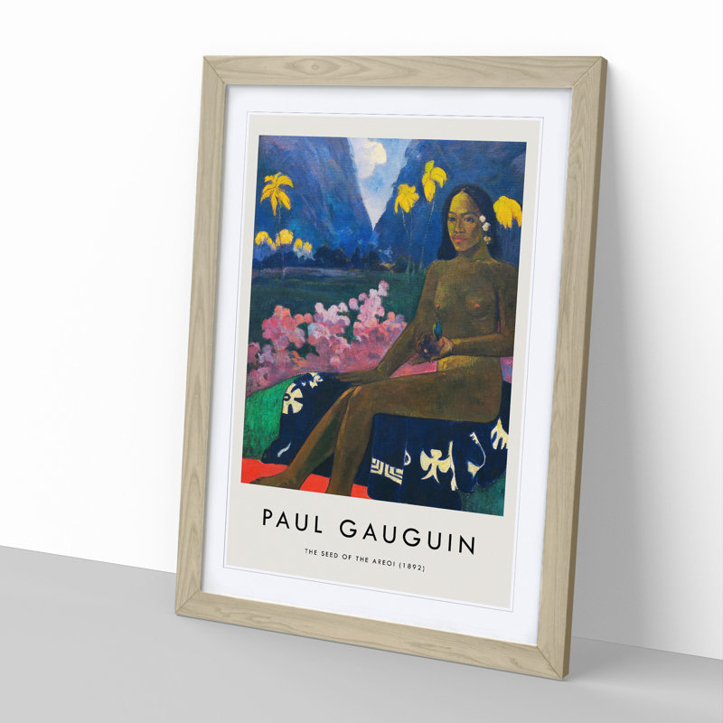Seated Woman Vol.3 by Paul Gauguin - Picture Frame Painting, Oak, 36cm H x 27cm W x 2cm D