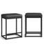 Tabouret de comptoir de cuisine moderne taupe foncé de 24 po avec repose-pieds rembourré Borough-55602656-72244468-115273438