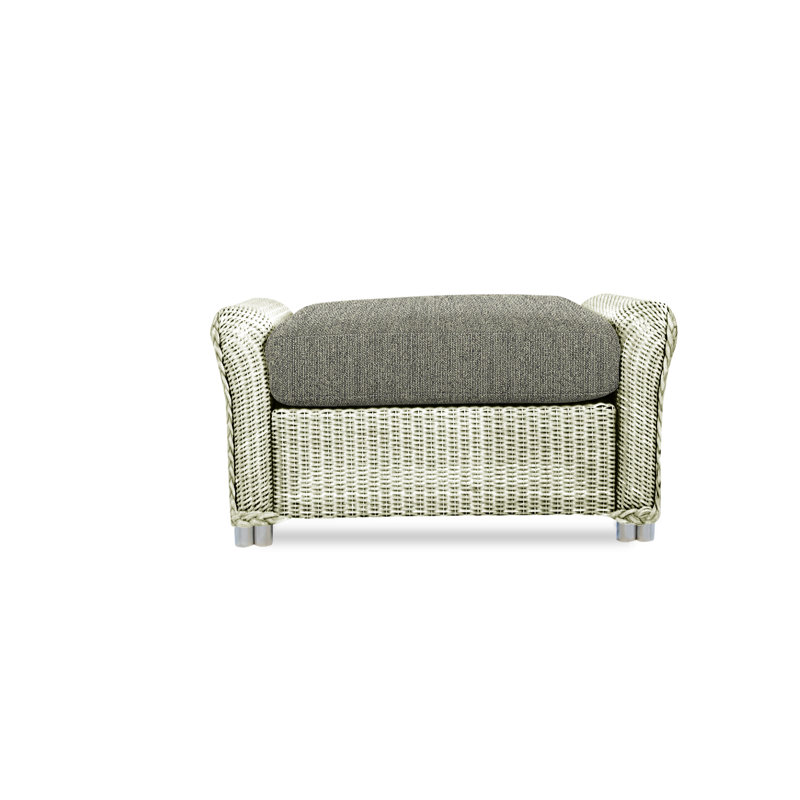 Reflections Outdoor Ottoman, Cottage Pepper, Ivory