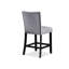Ensemble de salle à manger 6 pièces à hauteur de comptoir contemporain avec table carrée en faux marbre et finition noire avec chaises capitonnées et banc en bois massif
