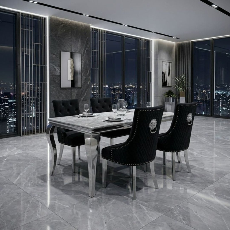 4 - Person Dining Set, Black