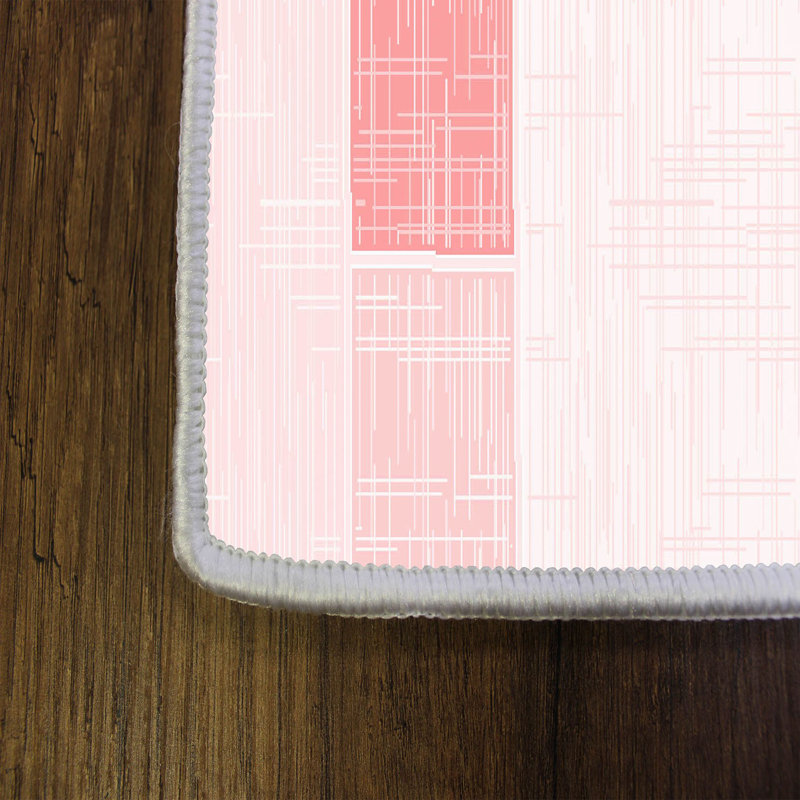Tapis rose tissé à la machine Debbeyw, Rectangle 5 pi 11 po x 9 pi 2 po