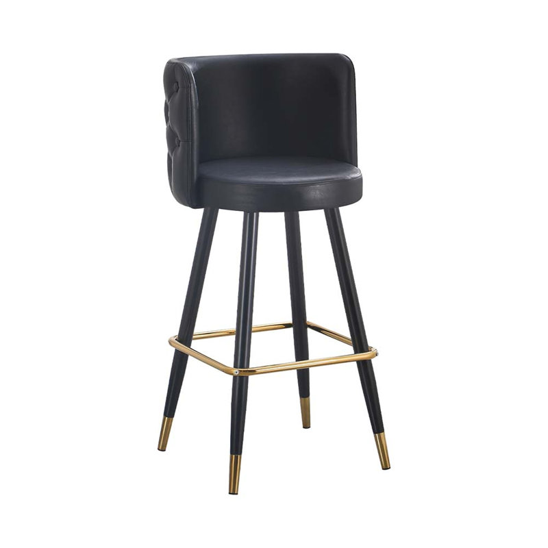 Tabouret de bar intérieur en métal capitonné