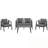 4-piece Lidio with 2 Chairs and soft cushion-463905107