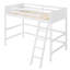 Lit mezzanine simple en bois massif blanc avec. And Build. Aucun sommier ni base requis. 14 lattes pour un soutien accru. Barrières de sécurité. 79,5 po x 41,8 po 67,5 po. Assemblage requis - blanc. Fabrication