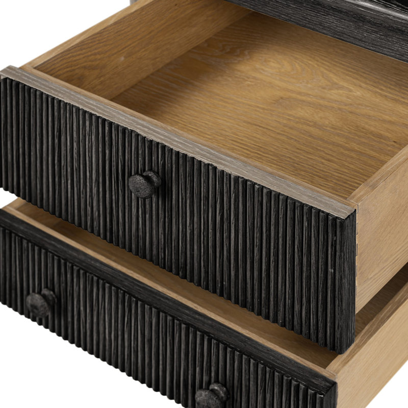 Bush Nightstand, Distressed Black