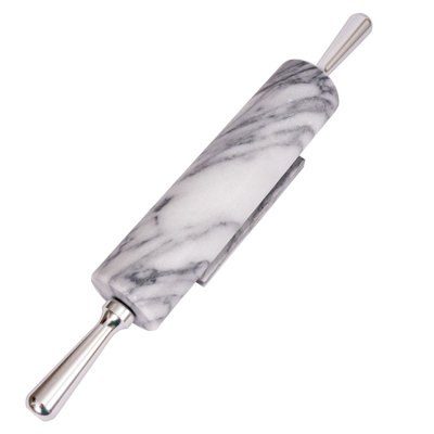 Marble Rolling Pin with Aluminum Handles