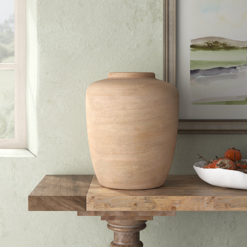 Felicie Ceramic Textured Novelty Table Vase, 15.75" H x 13.05" W x 12.95" D