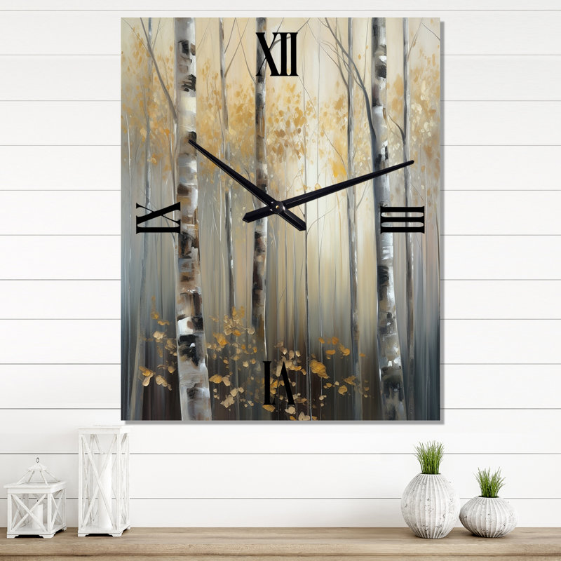 Jaleana - Horloge murale moderne arbre, H 32 po x l 16 po