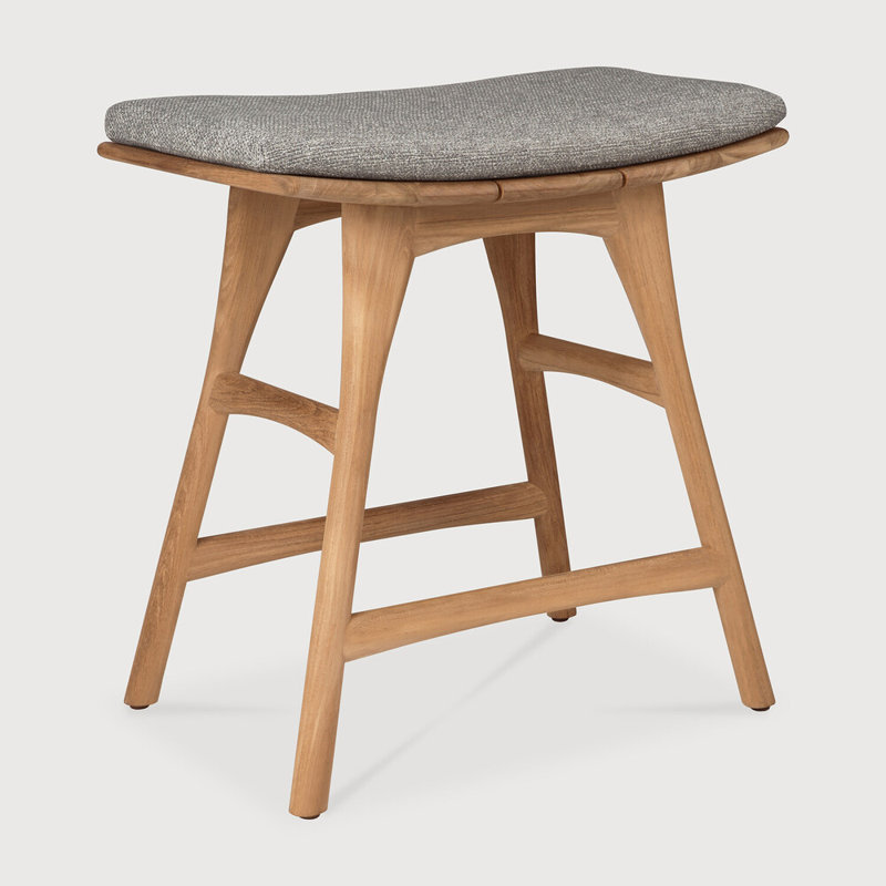 Osso Outdoor Teak Bar Stool, Mocha