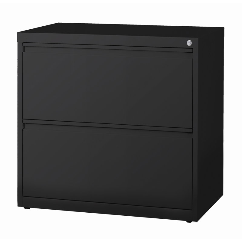 Nixon 30'' Wide 2 -Drawer Steel File Cabinet, Black