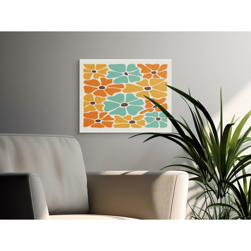 Wrapped Canvas Print Set, 22.86 cm H x 30.48 cm W, Blue/Orange