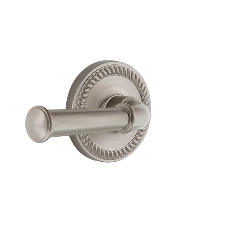Levier de sécurité Grandeur Newport Rosette, 2 3/8", Nickel satiné