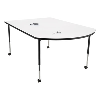 Structure Series Workaround 72" x 48" Adjustable Height Mobile Collaborative Activity Table with Casters