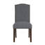 Ensemble de 2 chaises d'appoint Keya, polyester gris, brun brossé-126034602