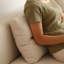 Coussin convertible 37,40 po en mélange de lin blanc cassé