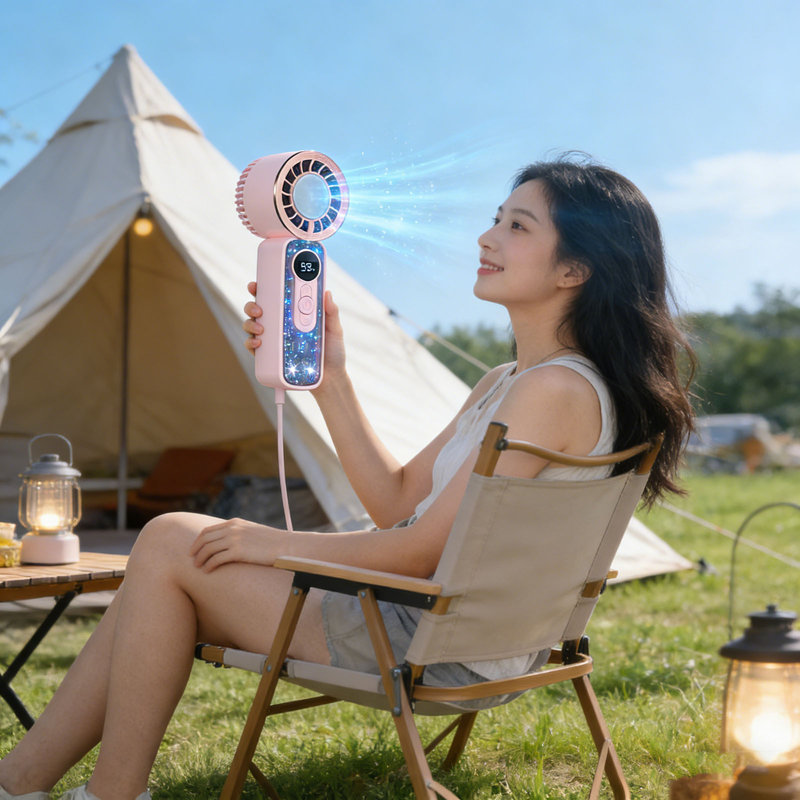 Mini ventilateur thermoélectrique à main à refroidissement rapide Kondieu, Pink