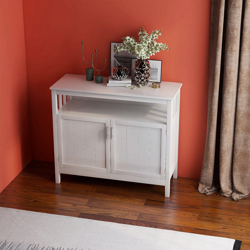 Kitchen Storage Sideboard And Buffet Server Cabinet, White