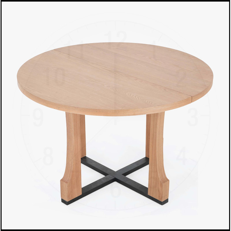 Table de salle à manger ronde de 48 pouces avec base à piédestal, robuste et facile à entretenir, pour des espaces compacts et une élégance campagnarde.
