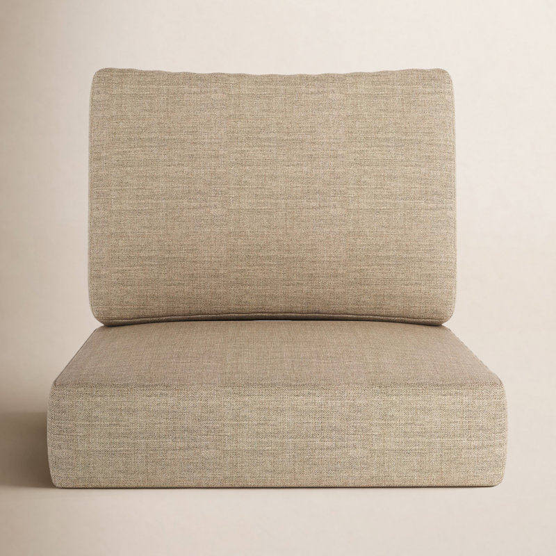 Coussin de siège extérieur Amala Sunbrella®, Sunbrella® frêne coulé tressé, L 25 po x P 25,5 po