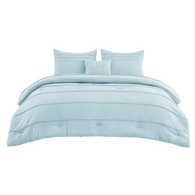 Bedsure Pinch Pleat Comforter Set Boho Bed-in-A-Bag Bedding Set with  Pillowcases for All Season
