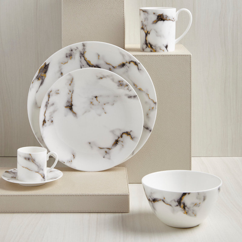 Chargeur marbré en porcelaine de Venise