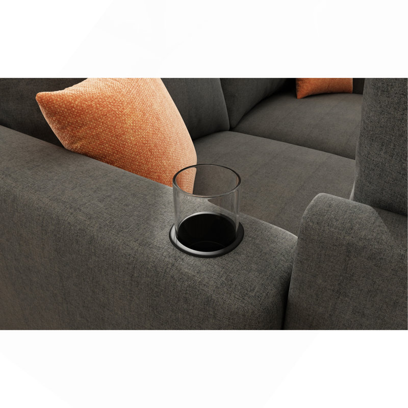 Modern Large Sectional Sofa, Gray