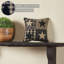Housse et insert de coussin décoratif carré en polyester Black Check Star