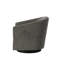 Fauteuil pivotant contemporain en tissu gris anthracite Bouknight-121075278