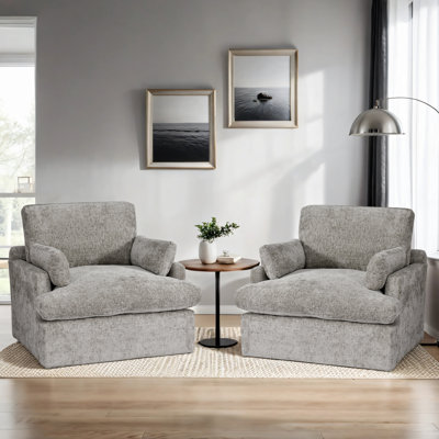 Chaise avec accoudoirs et demi-coussin 41,5 po
