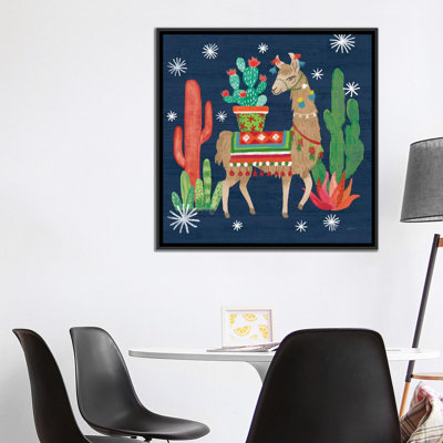 «Lovely Llamas III Christmas» par Mary Urban - reproduction d'art