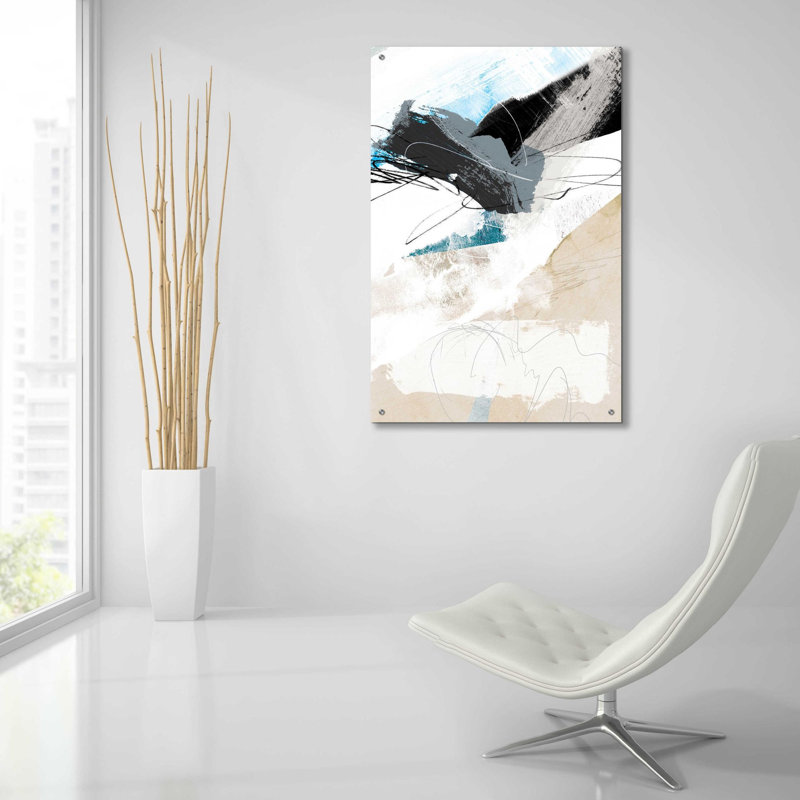 «Fourche dans la route 1» par Louis Duncan-He, art mural en verre acrylique, H 36 po x l 24 po x P 0,2 po
