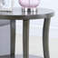 Tables basses contemporaines ovales en gris - moderne avec bouleau et étagère de rangement supplémentaire-666979657