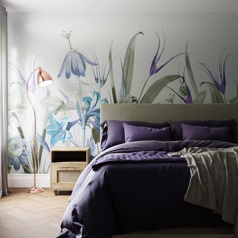 Superfresco Easy Flora Print To Order Fixed Size 2.8m x 3m Mural, Blue