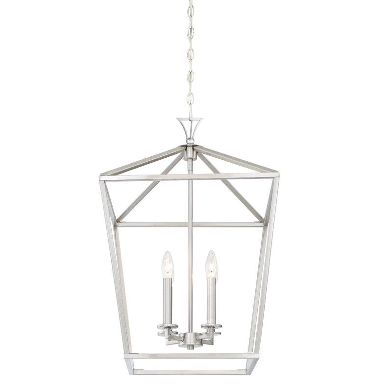 Hastings 4-Light Chandelier, Nickel satiné