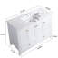 Ensemble de meuble-lavabo avec lavabo en céramique, armoire de rangement avec 4 portes à fermeture douce et 2 tiroirs-1188465956