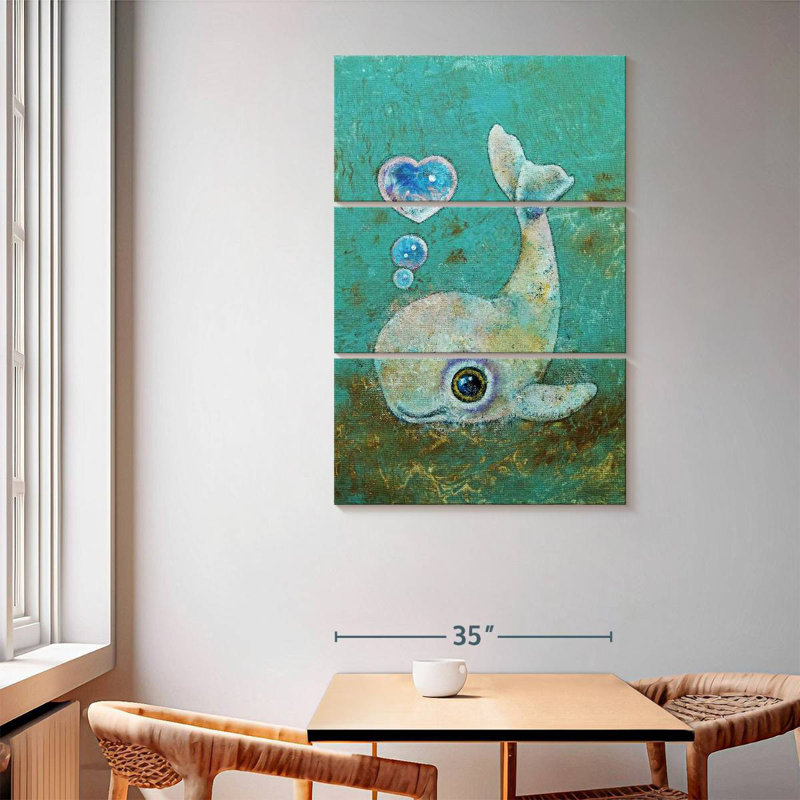 Brampt Baby Whale, 65" H x 42" W