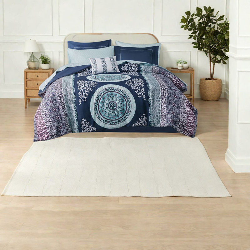 Stylish Twin Xl Bedding Sets, Polyester Comforter With Boho Design For Home