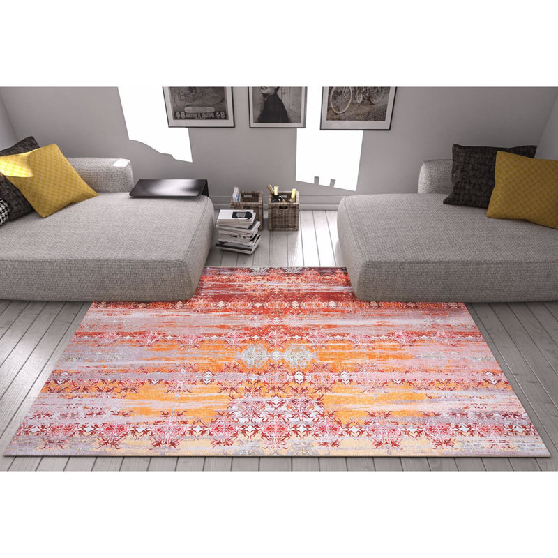 Premium 100% Polyester Area Rug, 6.9 x 10.2 ft | 1850 g/m², 0.2 in Pile Height | Recycled Poly Cotton Underside | Machine Washable at 30°C | Soft, Durable, Eco-Friendly Design for Modern Living Spaces