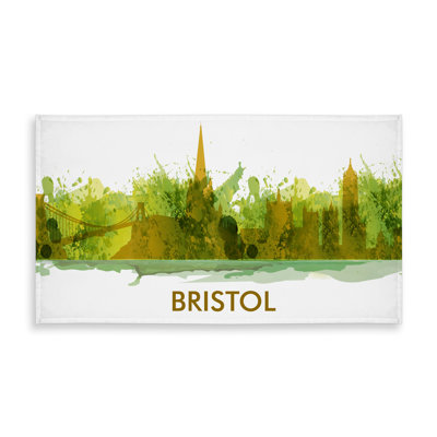 Green Retro Tablecloth | Paint Splash Silhouette, Indoor/Outdoor