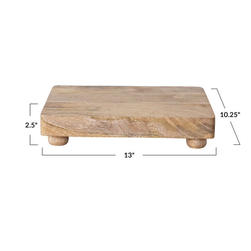 Mango Wood Footed Cheese/Serving Board