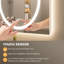 Miroir de salle de bain à DEL à intensité variable avec lumières-1437553089